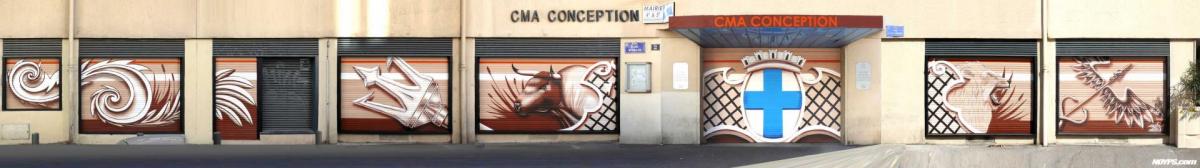 Cma conception noyps graffiti street art marseille